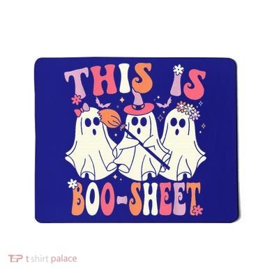 Retro Groovy This Is Some Boo Sheet Halloween Ghost Funny Mousepad