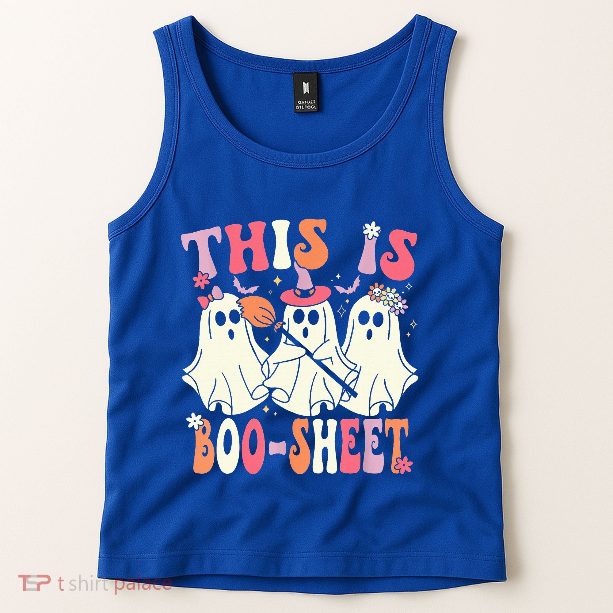 Retro Groovy This Is Some Boo Sheet Halloween Ghost Funny Tank Top