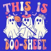 Retro Groovy This Is Some Boo Sheet Halloween Ghost Funny Visor thumb 3
