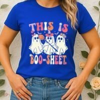 Retro Groovy This Is Some Boo Sheet Halloween Ghost Funny Women's T-Shirt thumb 2