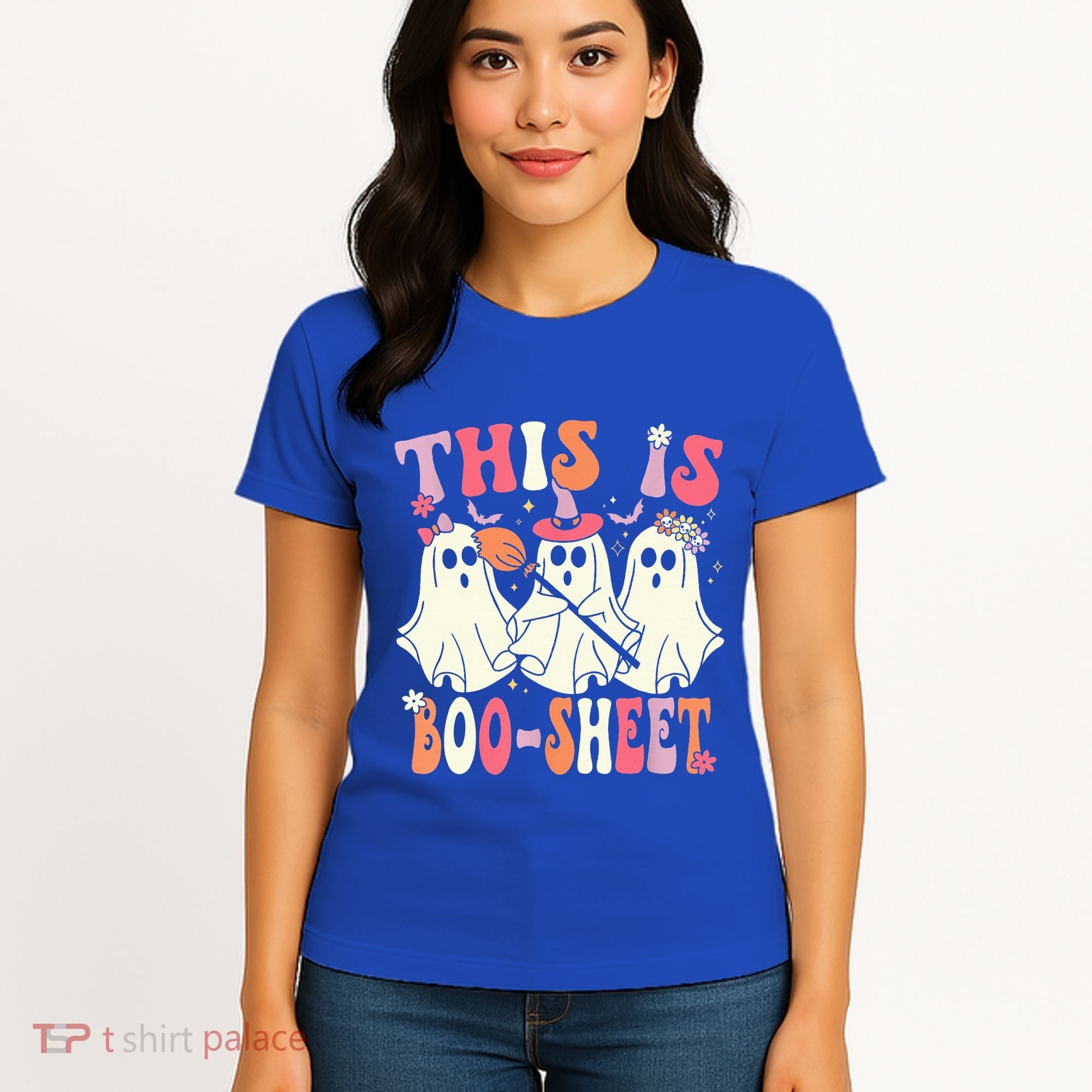 Retro Groovy This Is Some Boo Sheet Halloween Ghost Funny Women's T-Shirt