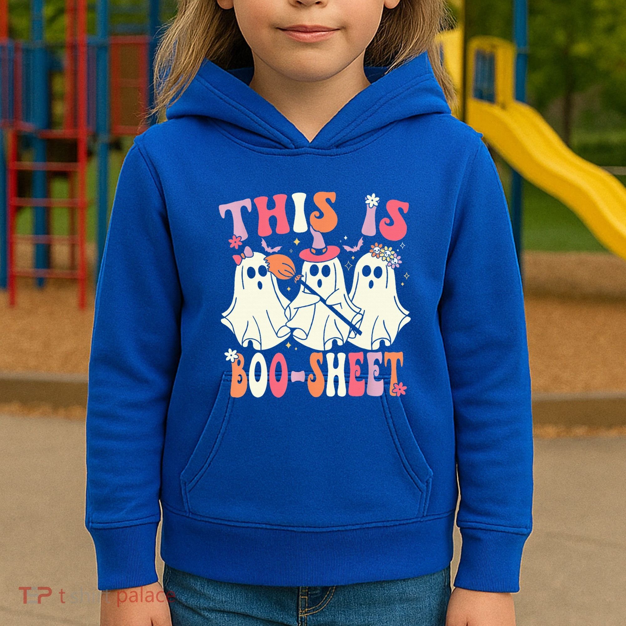 Retro Groovy This Is Some Boo Sheet Halloween Ghost Funny Kids Hoodie