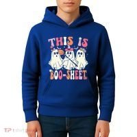 Retro Groovy This Is Some Boo Sheet Halloween Ghost Funny Kids Hoodie thumb 4