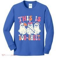Retro Groovy This Is Some Boo Sheet Halloween Ghost Funny Kids Long Sleeve Shirt thumb 0