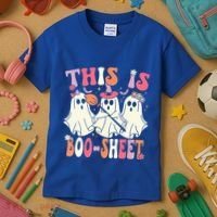 Retro Groovy This Is Some Boo Sheet Halloween Ghost Funny Kids T-Shirt thumb 3