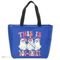 Retro Groovy This Is Some Boo Sheet Halloween Ghost Funny Tote Bag thumb 0
