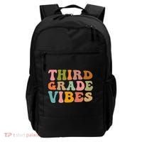 Retro Groovy Third Grade Vibes 3Rd Grade First Day Of School Gift Backpack thumb 0