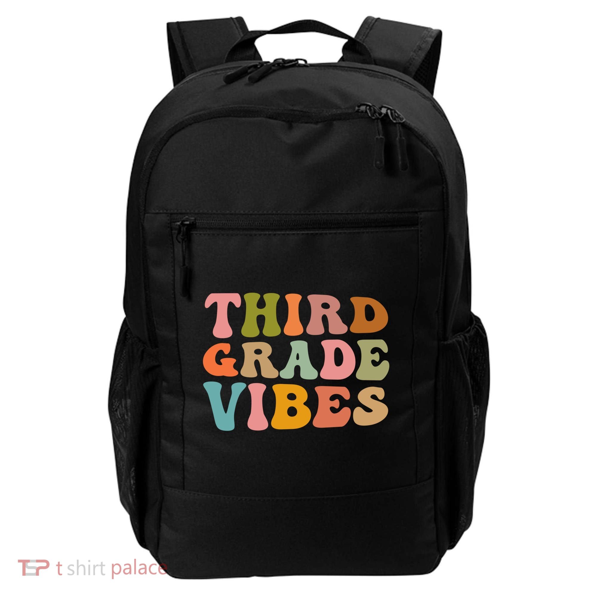 Retro Groovy Third Grade Vibes 3Rd Grade First Day Of School Gift Backpack