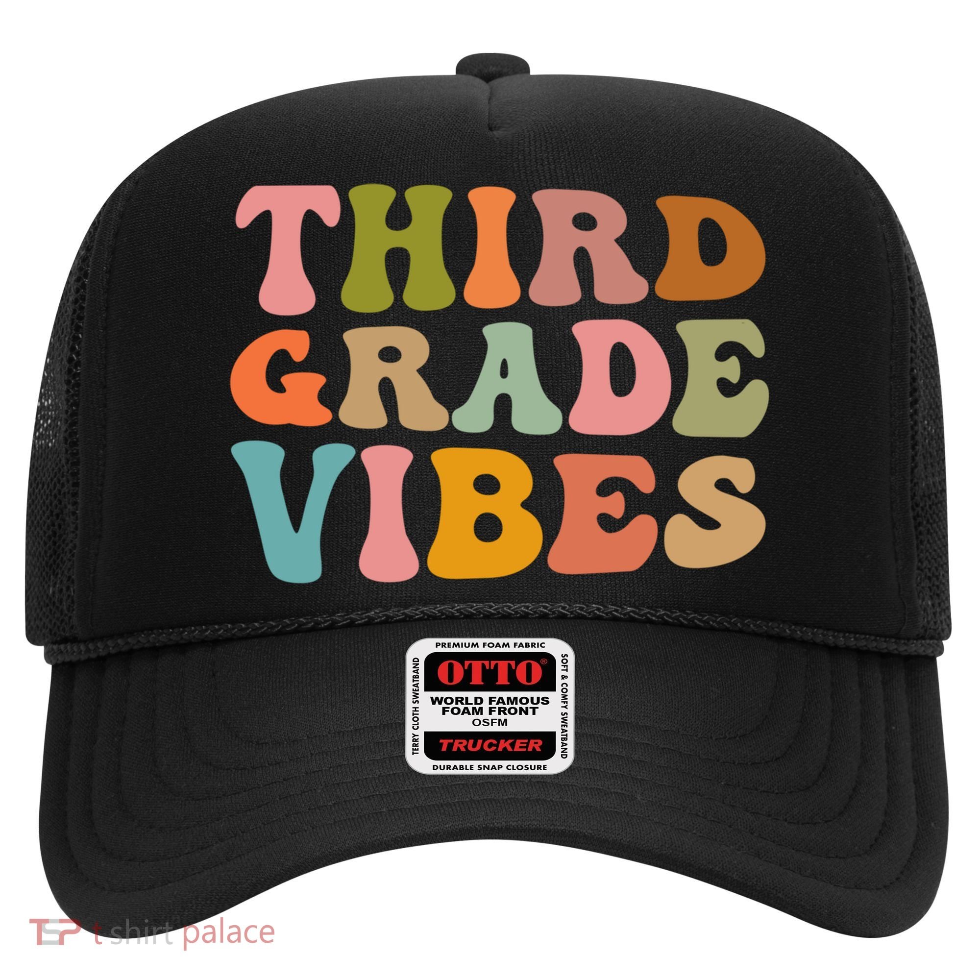 Retro Groovy Third Grade Vibes 3Rd Grade First Day Of School Gift Hat