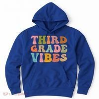 Retro Groovy Third Grade Vibes 3Rd Grade First Day Of School Gift Hoodie thumb 0