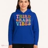 Retro Groovy Third Grade Vibes 3Rd Grade First Day Of School Gift Hoodie thumb 5