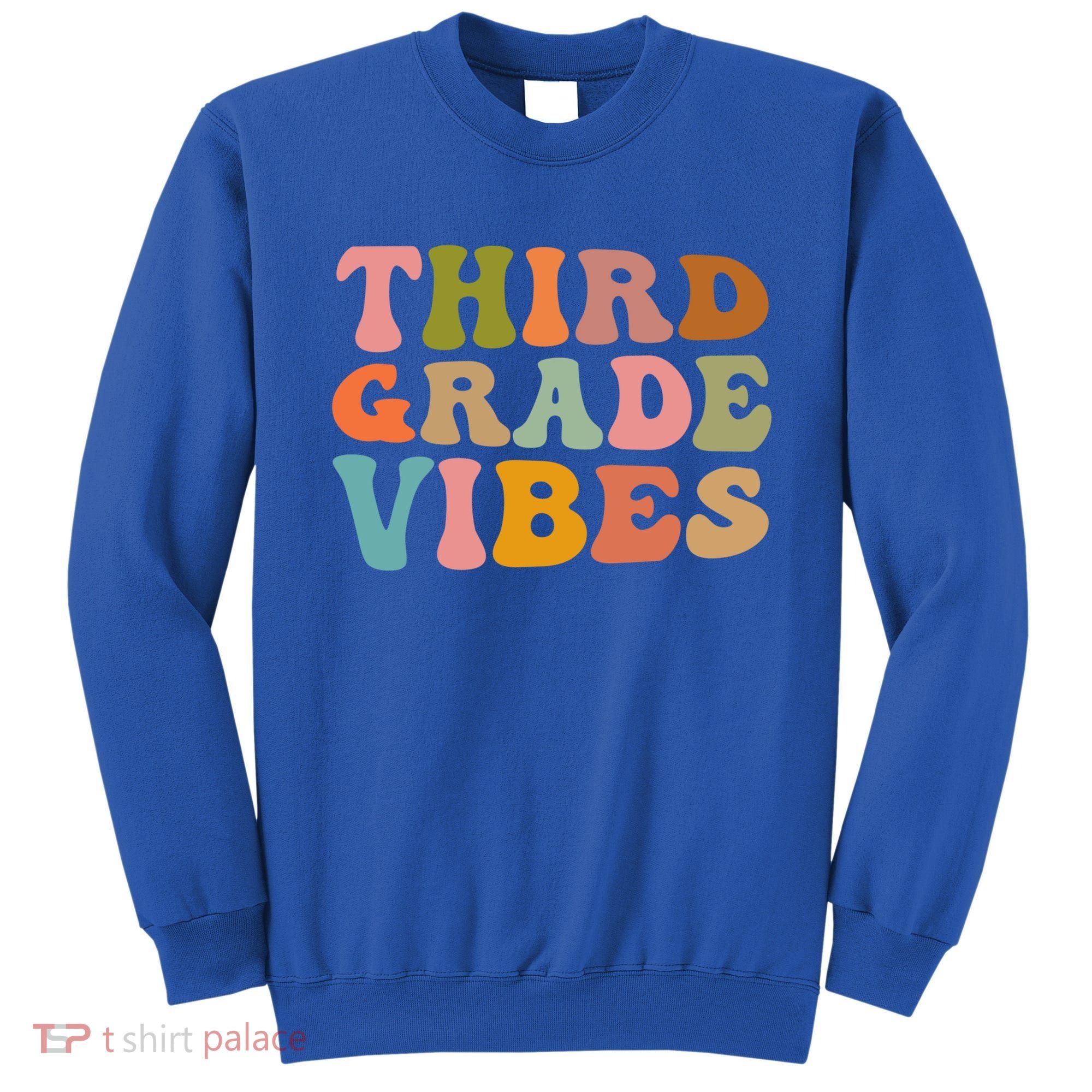 Retro Groovy Third Grade Vibes 3Rd Grade First Day Of School Gift Sweatshirt