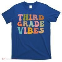 Retro Groovy Third Grade Vibes 3Rd Grade First Day Of School Gift T-Shirt thumb 0