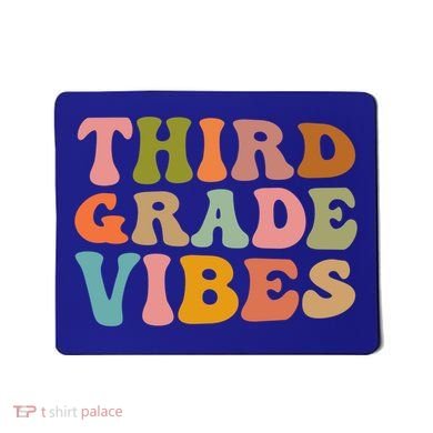 Retro Groovy Third Grade Vibes 3Rd Grade First Day Of School Gift Mousepad
