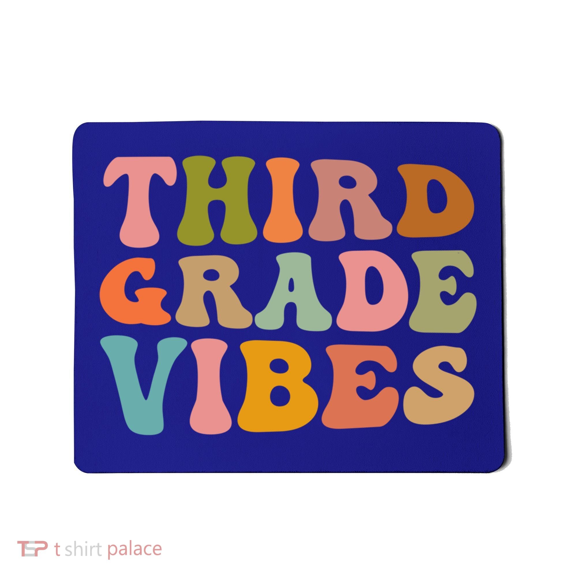 Retro Groovy Third Grade Vibes 3Rd Grade First Day Of School Gift Mousepad