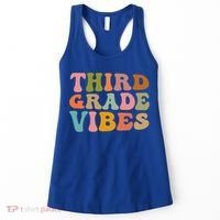 Retro Groovy Third Grade Vibes 3Rd Grade First Day Of School Gift Women's Tank Top thumb 0