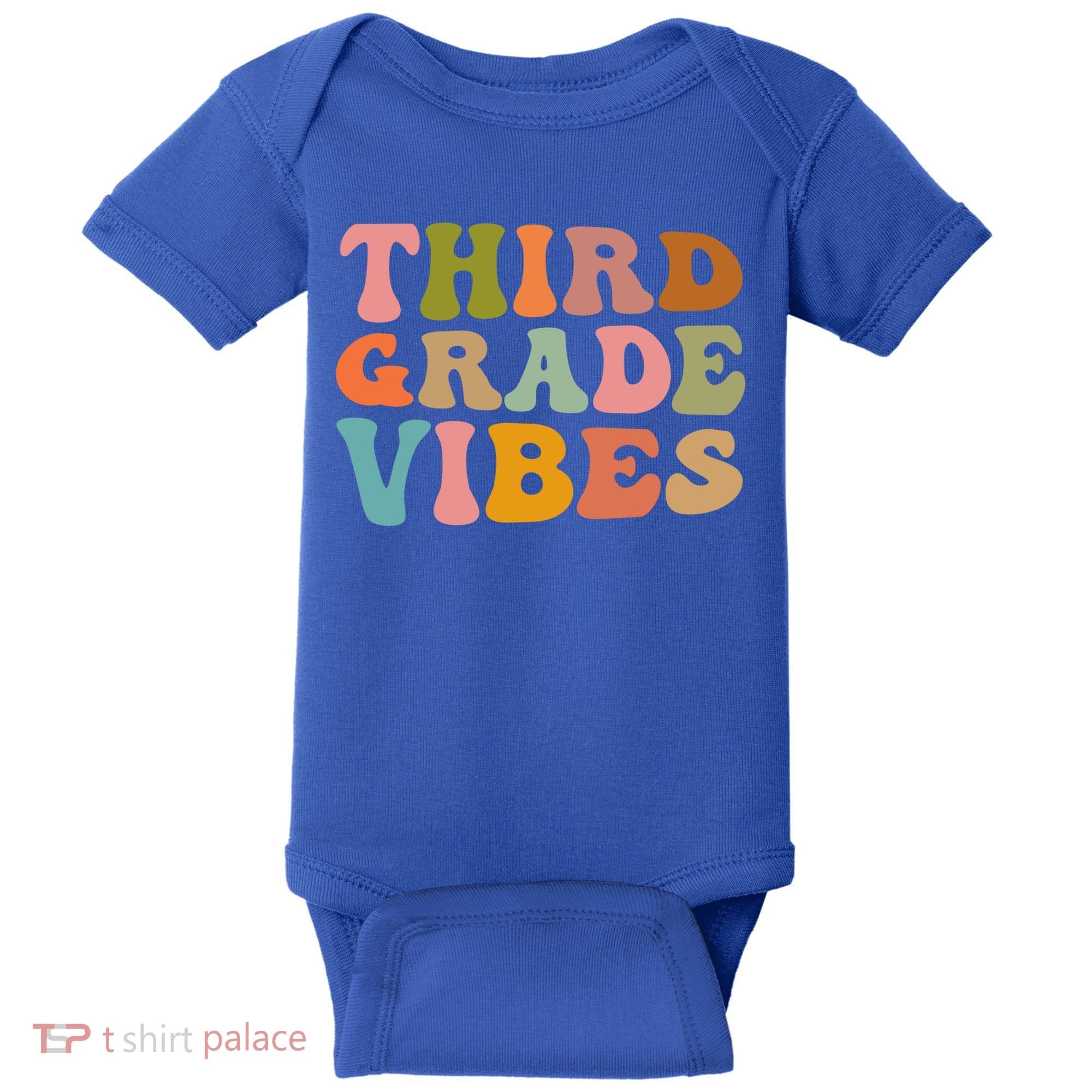 Retro Groovy Third Grade Vibes 3Rd Grade First Day Of School Gift Baby Bodysuit