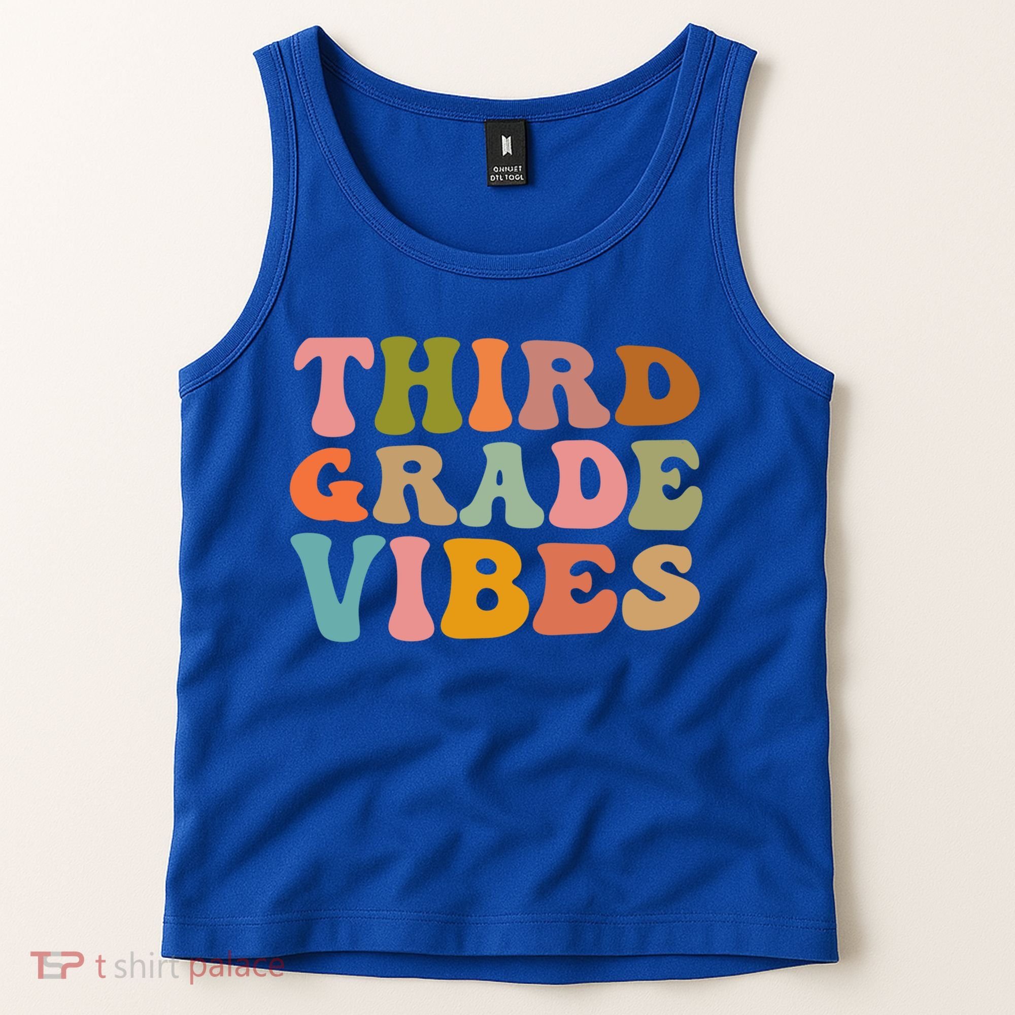 Retro Groovy Third Grade Vibes 3Rd Grade First Day Of School Gift Tank Top