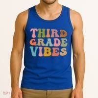 Retro Groovy Third Grade Vibes 3Rd Grade First Day Of School Gift Tank Top thumb 3