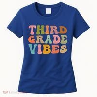 Retro Groovy Third Grade Vibes 3Rd Grade First Day Of School Gift Women's T-Shirt thumb 0