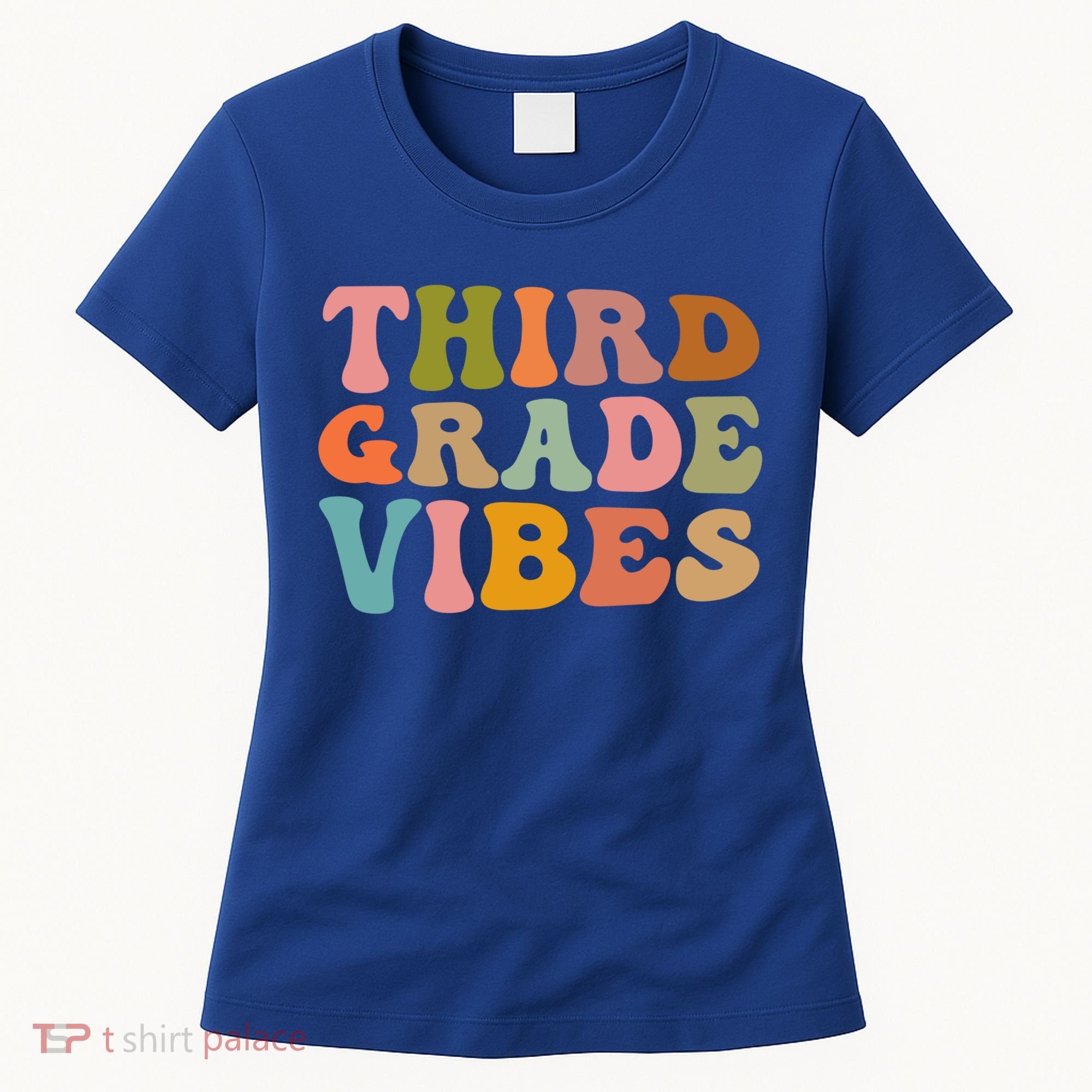 Retro Groovy Third Grade Vibes 3Rd Grade First Day Of School Gift Women's T-Shirt