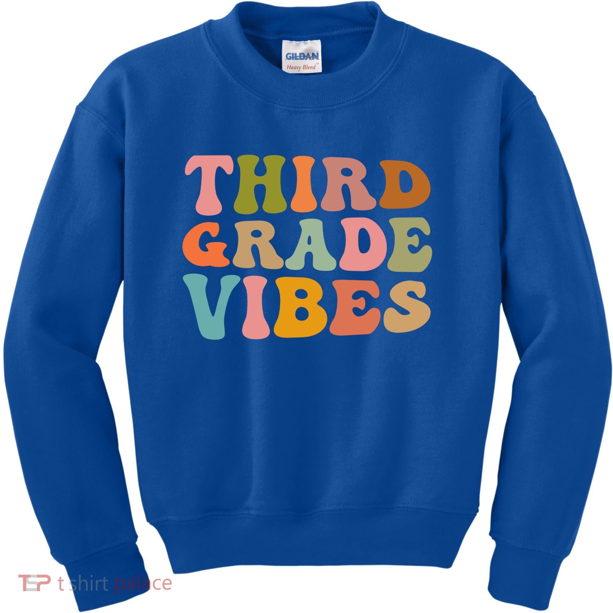 Retro Groovy Third Grade Vibes 3Rd Grade First Day Of School Gift Kids Sweatshirt