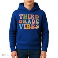 Retro Groovy Third Grade Vibes 3Rd Grade First Day Of School Gift Kids Hoodie thumb 4