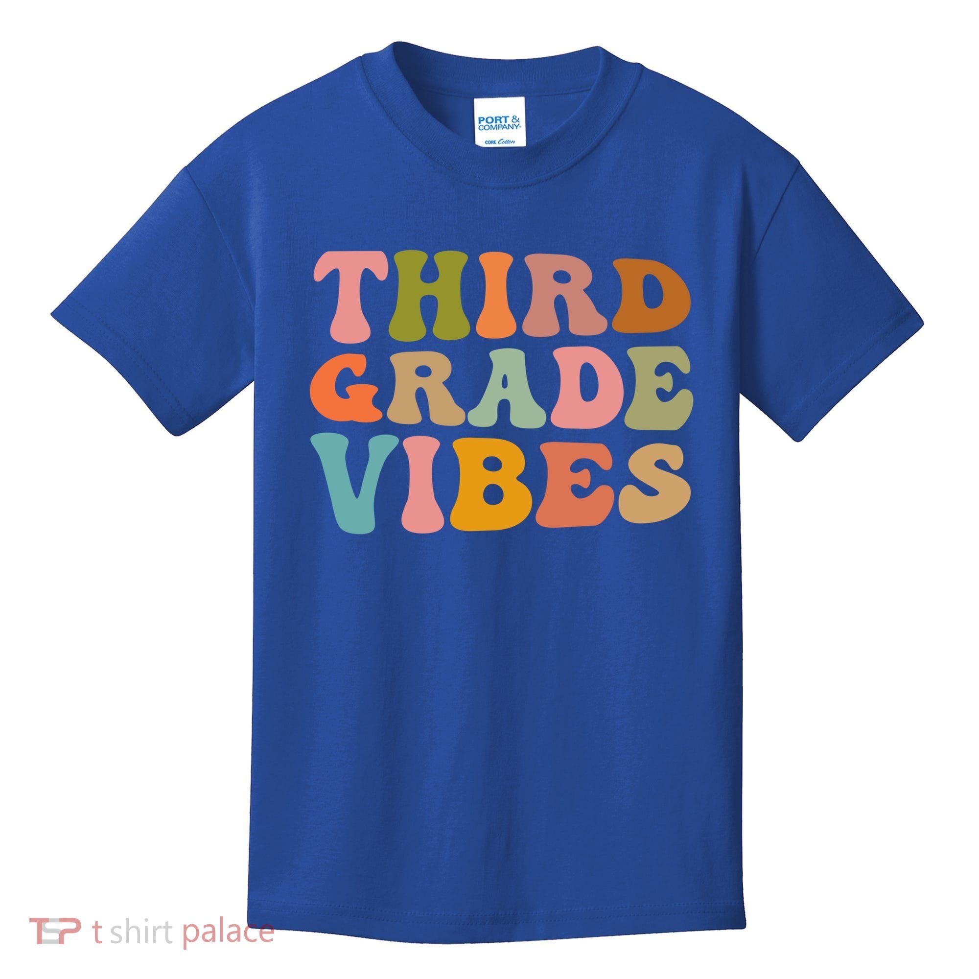 Retro Groovy Third Grade Vibes 3Rd Grade First Day Of School Gift Kids T-Shirt
