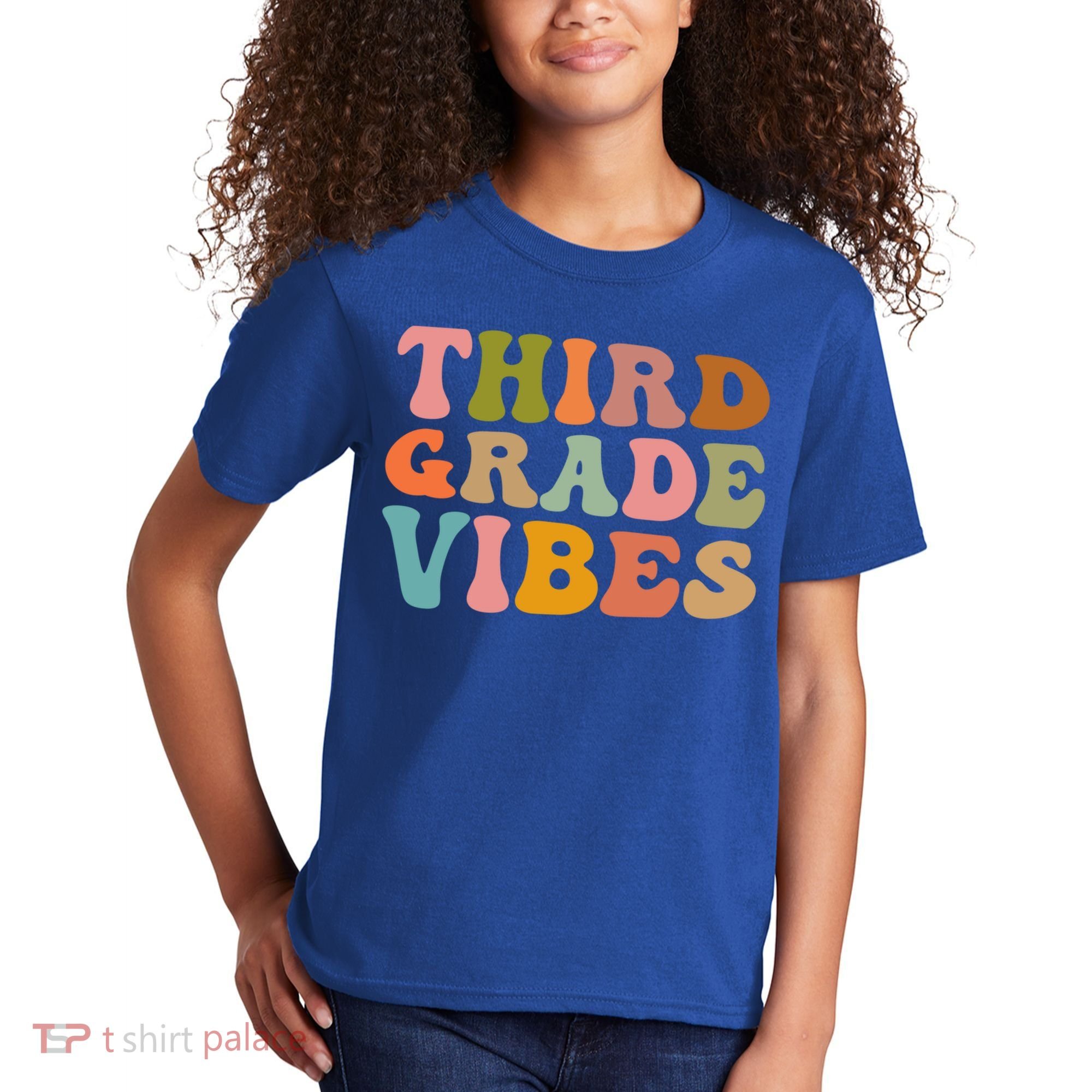 Retro Groovy Third Grade Vibes 3Rd Grade First Day Of School Gift Kids T-Shirt