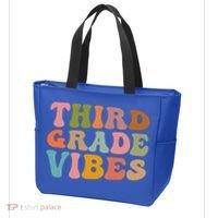 Retro Groovy Third Grade Vibes 3Rd Grade First Day Of School Gift Tote Bag thumb 3