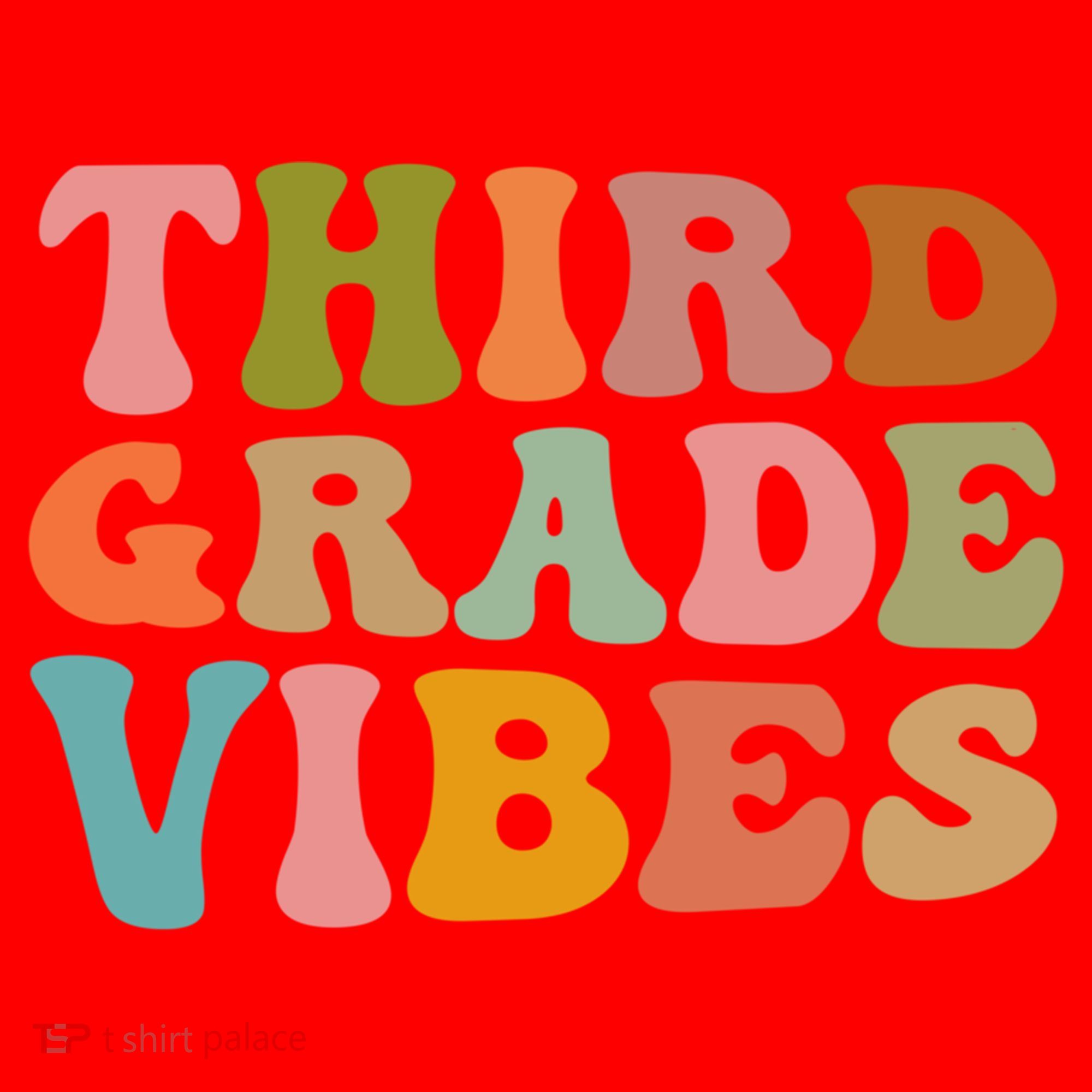 Retro Groovy Third Grade Vibes 3Rd Grade First Day Of School Gift Santa Hat