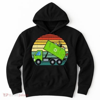 Retro Garbage Truck Waste Management Hoodie