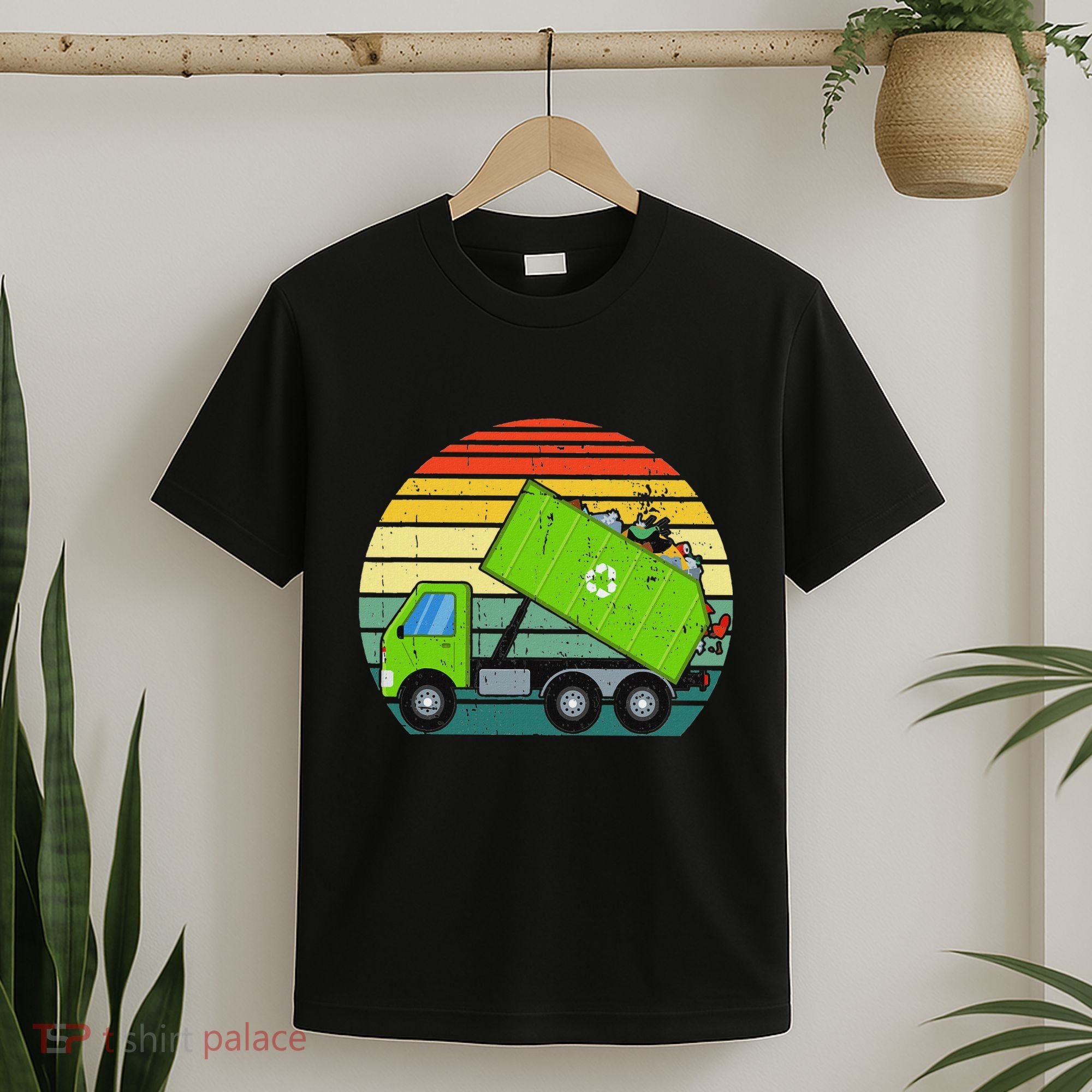 Retro Garbage Truck Waste Management T-Shirt