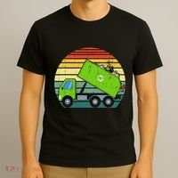 Retro Garbage Truck Waste Management T-Shirt thumb 3