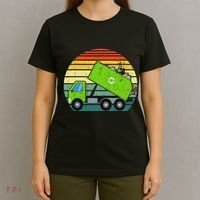 Retro Garbage Truck Waste Management T-Shirt thumb 4