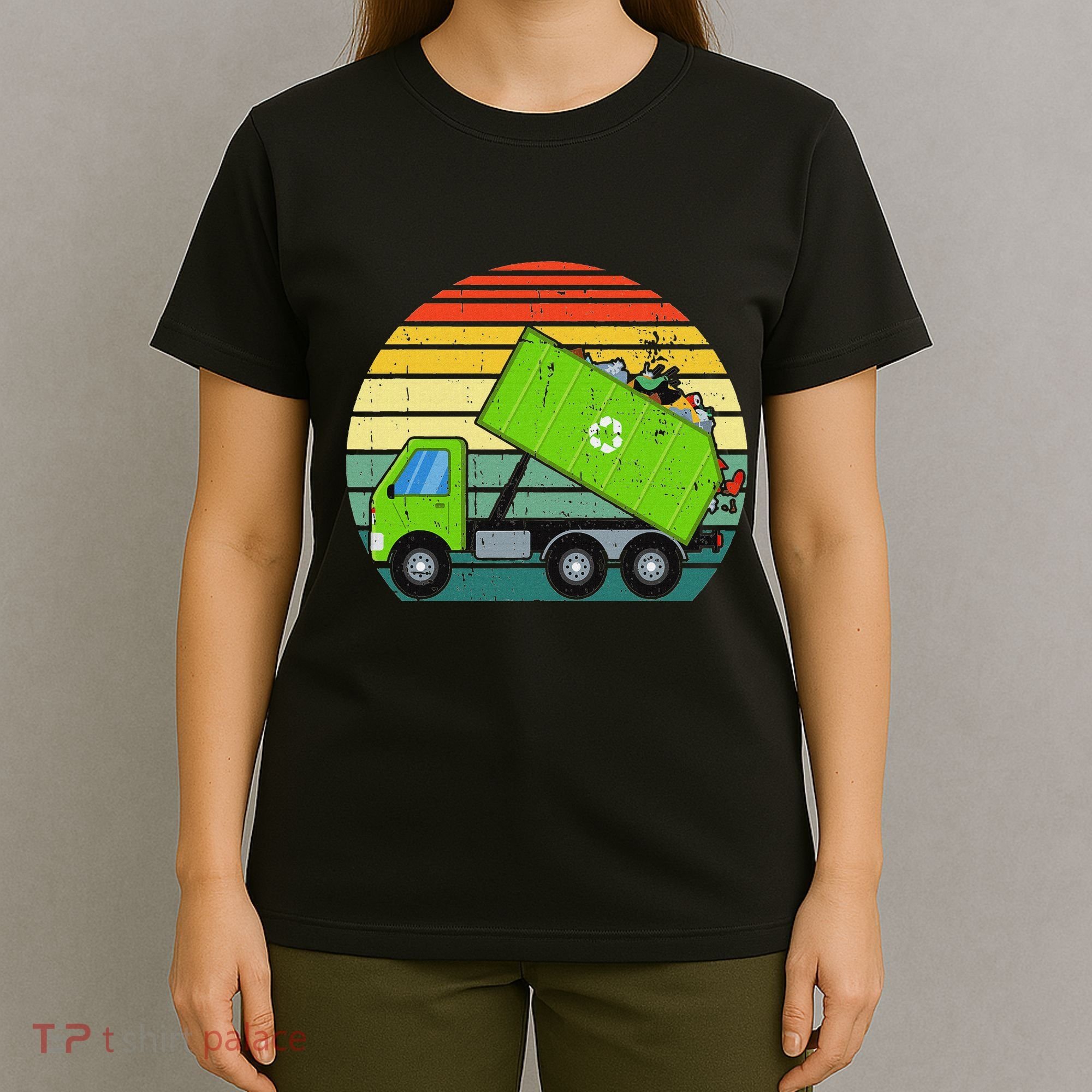 Retro Garbage Truck Waste Management T-Shirt