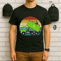 Retro Garbage Truck Waste Management T-Shirt thumb 6