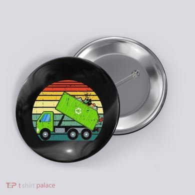 Retro Garbage Truck Waste Management Button