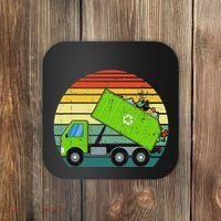 Retro Garbage Truck Waste Management Coaster thumb 0