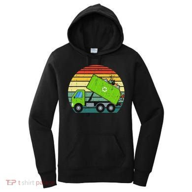 Retro Garbage Truck Waste Management Women's Hoodie