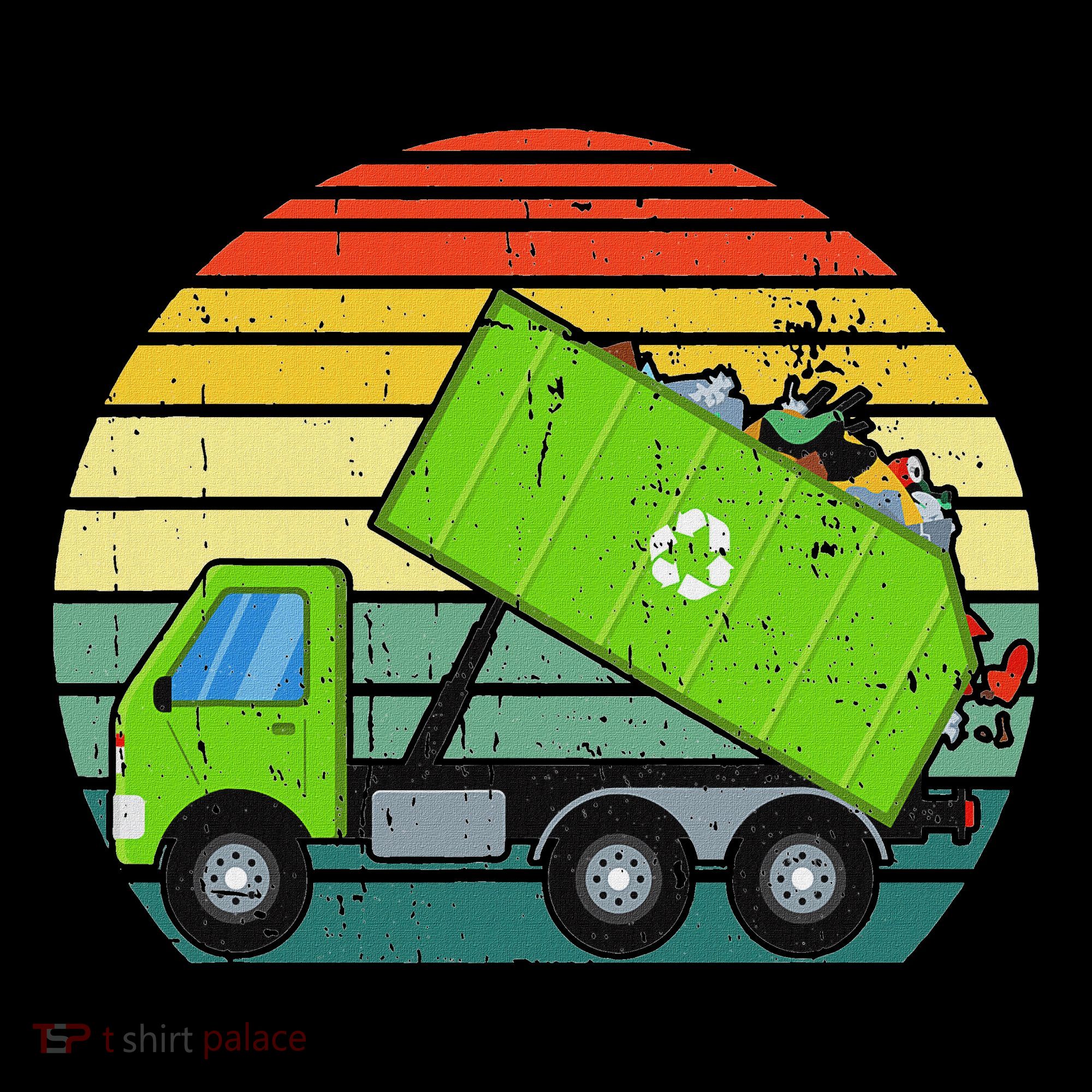 Retro Garbage Truck Waste Management Women's Hoodie