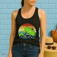 Retro Garbage Truck Waste Management Women's Tank Top thumb 2