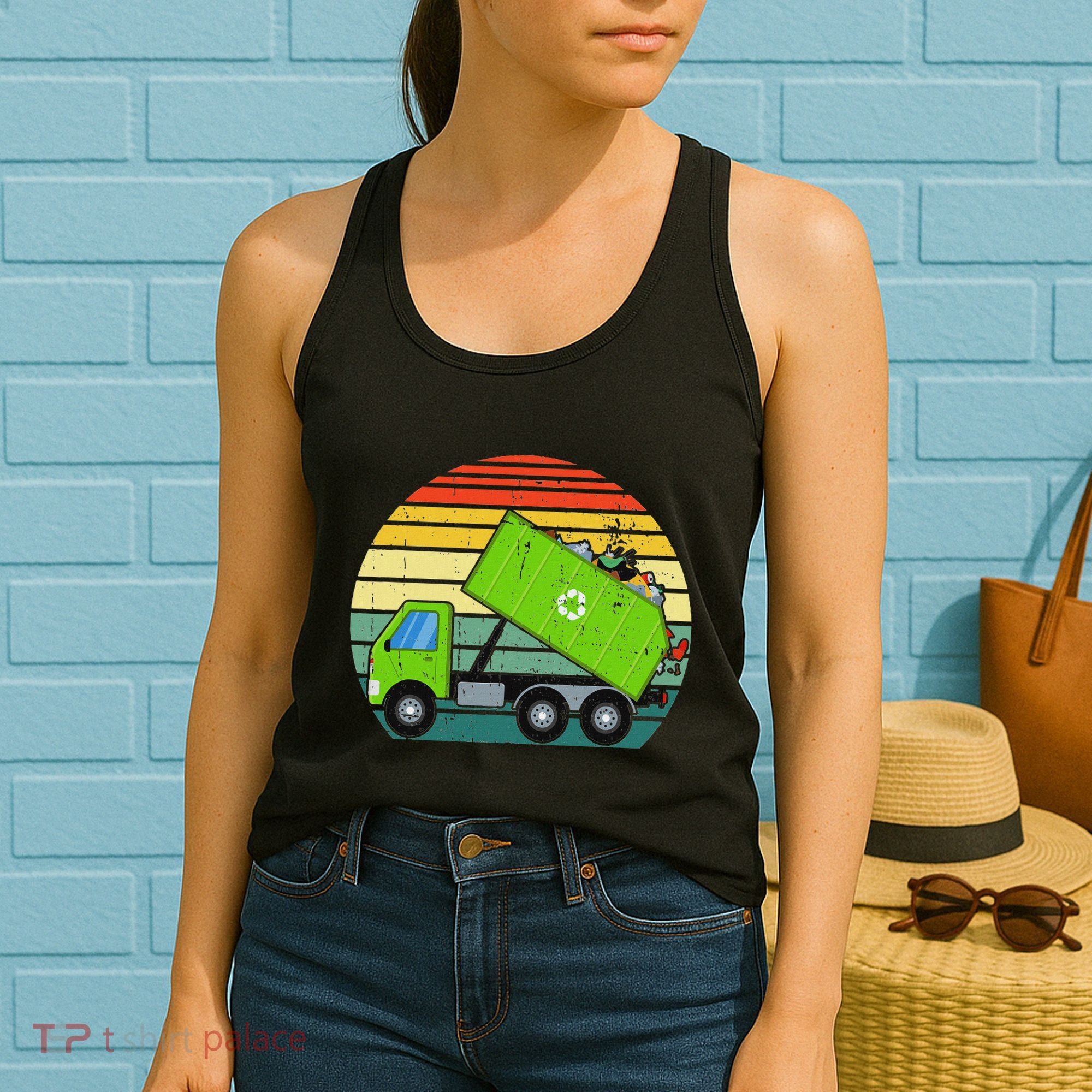 Retro Garbage Truck Waste Management Women's Tank Top