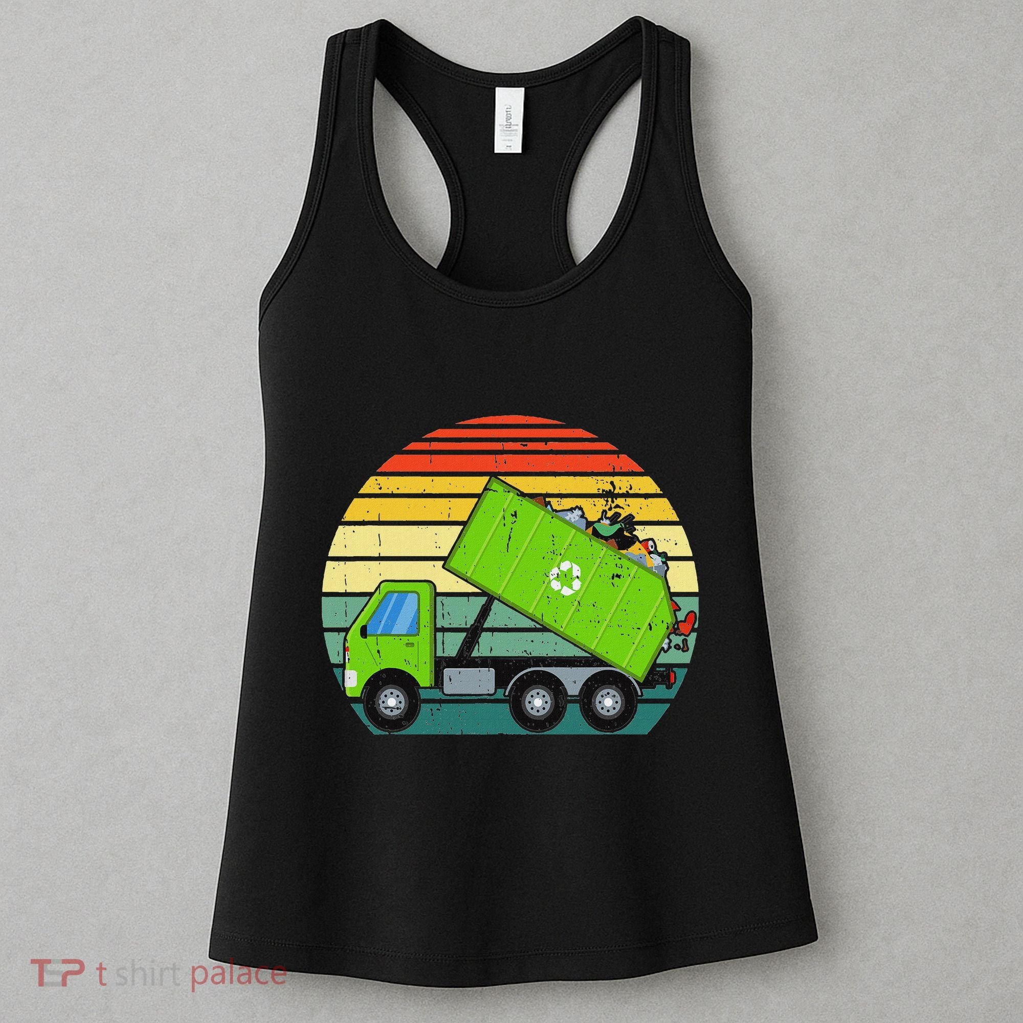 Retro Garbage Truck Waste Management Women's Tank Top