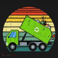 Retro Garbage Truck Waste Management Baby Bodysuit thumb 2
