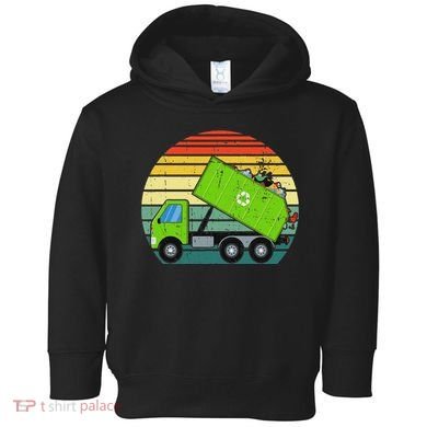 Retro Garbage Truck Waste Management Toddler Hoodie