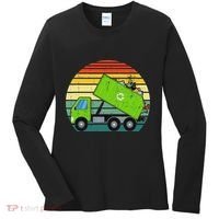 Retro Garbage Truck Waste Management Women's Long Sleeve Shirt thumb 0