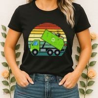 Retro Garbage Truck Waste Management Women's T-Shirt thumb 2