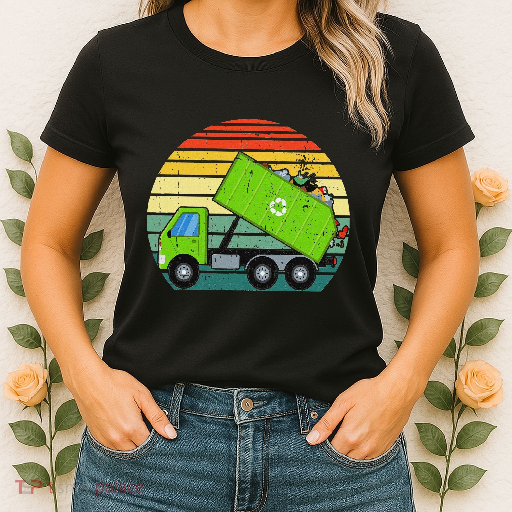 Retro Garbage Truck Waste Management Women's T-Shirt