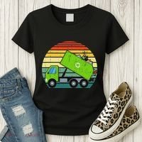 Retro Garbage Truck Waste Management Women's T-Shirt thumb 3